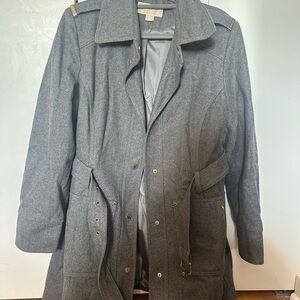 Michael Kors Gray Wool Coat